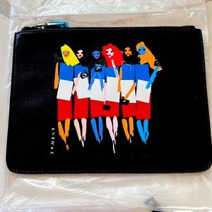 *Rare* Vegan leather clutch purse "Donald @Drawbertson Robertson" French Girl